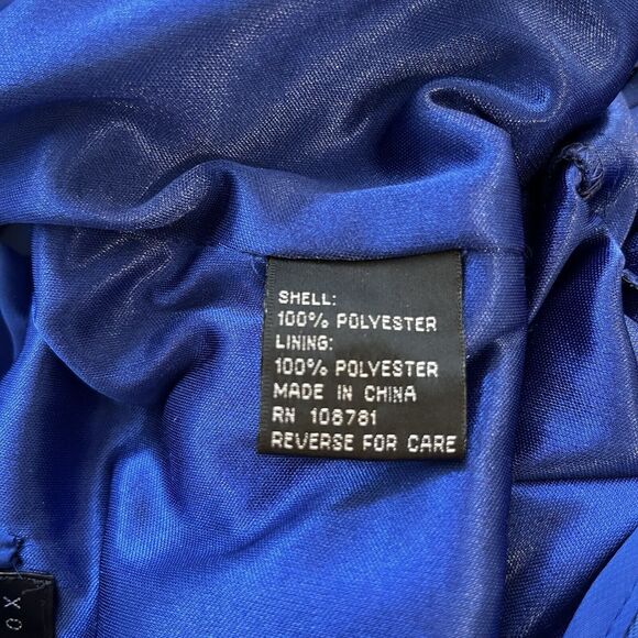 AIDAN MATTOX Royal Blue Flowy Lined Ruffle Grecian Style Maxi Dress Womens Sz 2 - Picture 6 of 8